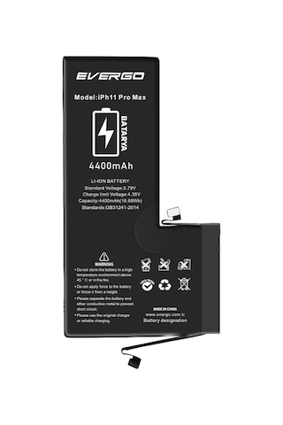 Appleıphone 11-pro-max Güçlendirilmiş Batarya Pil 4400 Mah everg