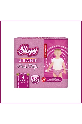 Sleepy Pink Jeans Külot Bez 4 Numara Maxi 30 Adet