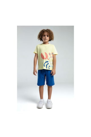 Roly Poly Crab Erkek Çocuk Regular Kalıp Kısa Kol Bermuda Şortlu Pijama Takım Sarı