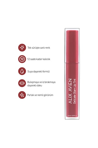 Kalıcı & Suya Dayanıklı Dudak Parlatıcı Tint - Delicate Glam Lip Tint 708 Purple Addiction Pembe