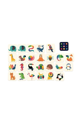 Vilac - Andy Westface Memory Game - Ahşap Hafıza Oyunu