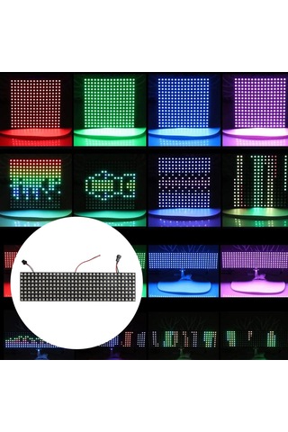 Homyl Led Piksel Matris Paneli Ws2812b Rgb Dijital 8x32cm