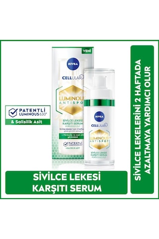 Nivea Luminous630 Sivilce Karşıtı Serum 30 ML + Derma Skin Clear Sivilce Karşıtı Yüz Temizleme Jeli 150 ML