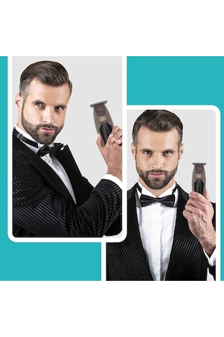 Goldmaster Luca Paslanmaz Çelik 120 Dakika Kullanım Çift Şarj Giriş Saç Sakal Kesme Makinesi Gm8122