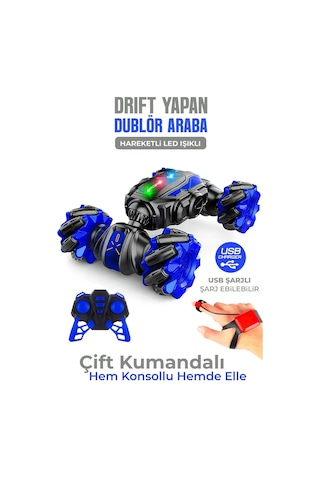 Drift Dublör Speed Sarjlı Akrobat Çift Kumandalı Araba