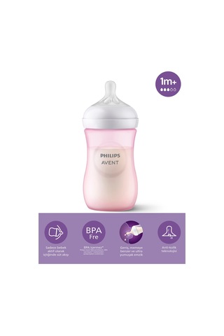 Philips Avent Avent Natural Response Pp Pembe Biberon 1+ Ay 260 Ml Scy903/11 Nhr
