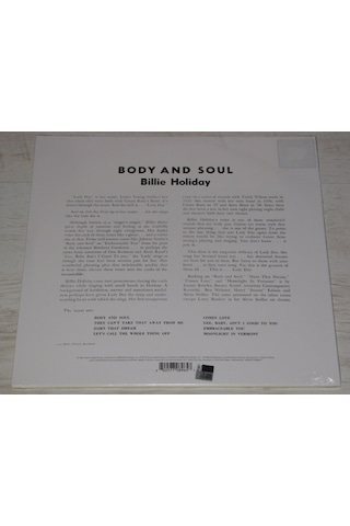 Bıllıe Holıday - Body And Soul - 33 LP Albüm ! Ambalajlı