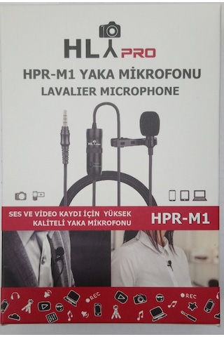 Profesyonel Youtuber Yaka Mikrofonu Hpr M1 Mikrofonu