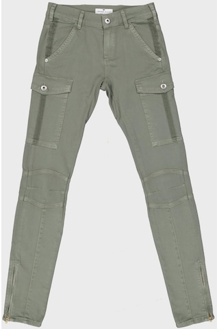 Hazel Haki Normal Bel Kargo Cepli Paçası Fermuarlı Skinny Fit Jean Pantolon C 4527-013 Haki