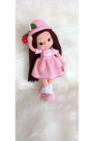 Çilek Kız Esra Amigurumi Organik Oyuncak