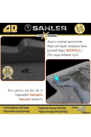 Sahler 4.5D Siyah Volkswagen T-Cross 2022+ Paspas