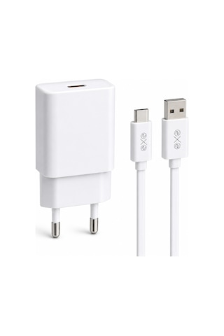 Exe 25w Pd Süper Hızlı Şarj Seti Usb-c Type-c Kablolu Beyaz