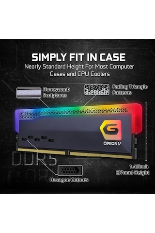 Geıl Ram Dımm 32gb Ddr5 Orıon V Rgb 2x16gb Gavsg532gb6400c42adc 6400mhz
