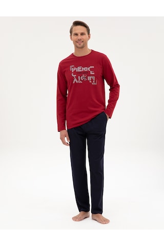 Pierre Cardin Erkek Bordo Pijama Takım 50322652-900 Bordo