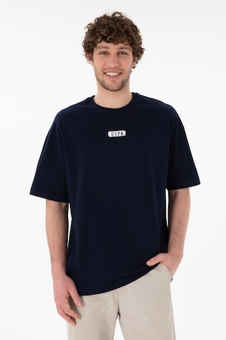 U.S. Polo Assn. Erkek Oversize Fit Bisiklet Yaka Lacivert Tişört 50305923-VR033