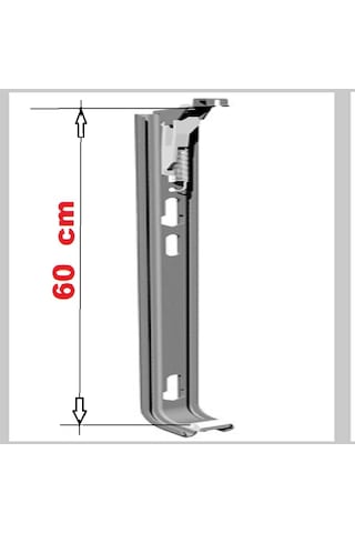 Panel Radyatör Ayağı Duvara Montaj Konsolu 60 Cm Yaylı Konsol-Metalik Gri
