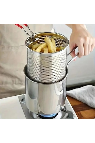 Brightnova Paslanmaz Çelik Derin Yağda Kızartma Makinesi Deep Fryer Patates Balık Ve Tavuk Kızartma İçin İdeal Mutfak Aleti