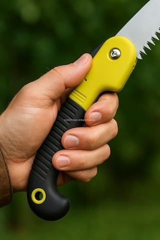 Busstier Katlanır Budama Testeresi, 18 Cm Paslanmaz Çelik Bıçak, 23 Cm Kaymaz Ergonomik Sap, Güvenlik Kilitli, Ağaç Dalı Kesim Ve Bahçe Kullanımı İçin Pratik El Testeresi