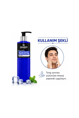 Sinep Tıraş Sonrası Nemlendiren Tahrişe Karşı Krem Kolonya, Balsam 400 Ml- Ice Cool