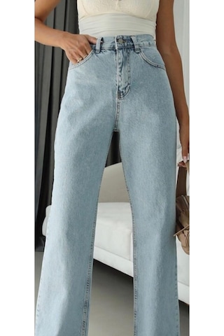 Lavajeans Mery 90's Buz Mavi Kar Yıkama Mavi Likralı Süper Extra Yüksek Bel Lavajeans Salaş Jean Pantolon Mavi02 Mavi