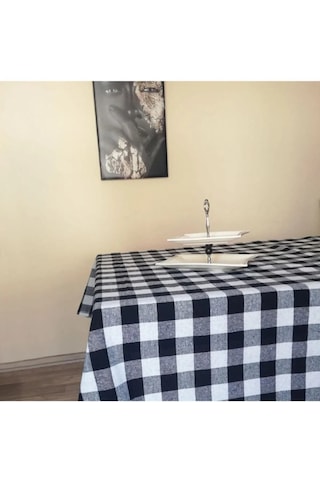 Çok Amaçlı Piknik Masa Örtüsü Sofra Bezi Siyah 150x150