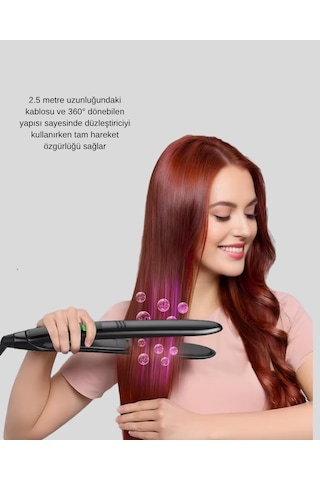 Dijital Ekranlı Isı Ayarlı Saç Düzleştirici Titanyum Plaka, Seyahat Dostu Tasarım