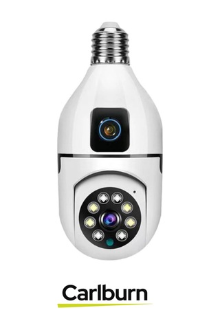 360 Panoramik Görüş 4k Full Hd Çift Lensli E27 Duy Girişli 8 Mp Kablosuz Ampul Kamera