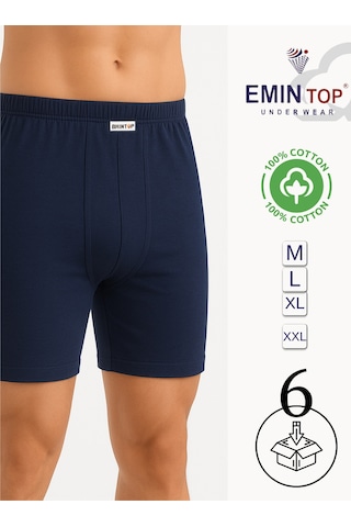 Mercan Erkek Boxer Short 6'lı - Lacivert Boxer Şort