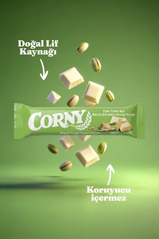 Corny Tam Tahıl Bar Beyaz Çikolata Antep Fıstığı X 12 Adet
