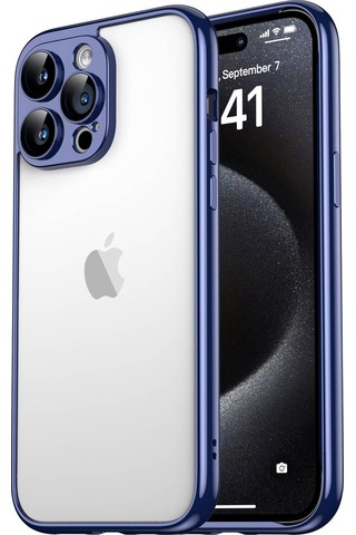 Apple Uyumlu iPhone 15 Pro Zore Kamera Korumalı Bontez Bumper-lacivert Lacivert Lacivert