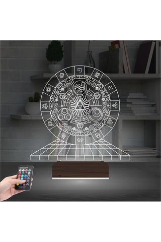 Luvivia Zaman Kapısı Mistik Astroloji 3d Lamba - Masa Gece Lambası Şeffaf