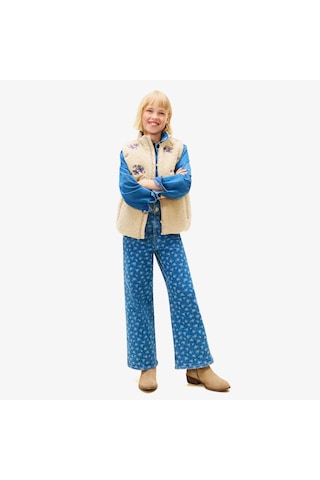 Tommy Hilfiger Mabel Wide Leg Flower Aop Jeans Çocuk Mavi Pantolon Kg0kg08960 Mavi