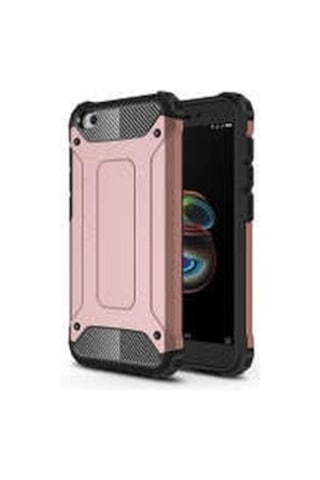Noktaks - Xiaomi Uyumlu Xiaomi Redmi Go - Kılıf Çift Katman Zırh Tank Crash Military Kapak - Mavi