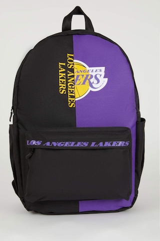 Defacto Unisex NBA Los Angeles Lakers Spor Baskılı Su İtici Kumaş Okul Çantası A5465AXNSKR1 Çok Renkli
