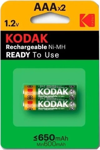 İnce Şarj Edilebilir AAA 650 mah 2 li 2 Paket Kumanda Pili Şarjlı Ni-mh 2 Paket Doldurulabilir Pil