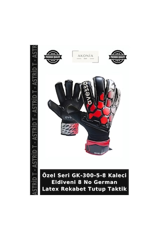 Özel Seri Gk-300-5-8 Kaleci Eldiveni 8 No German Latex Rekabet Tutup Taktik Çok Renkli