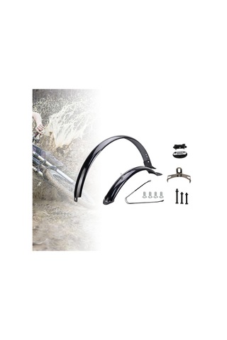 Suntek Bisiklet Ön Arka Çamurluklar 26 Inç Siyah-destek Siyah