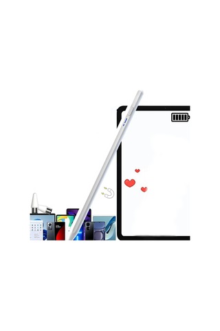 Microcase AL4332 Universal Telefon Tablet Apple Uyumlu iPad  Beyaz Yumuşak Uçlu Stylus Kalem