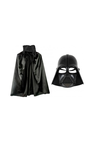 Çocuk Boy Darth Vader Maskesi Ve Pelerin Seti +3