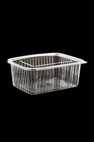 Plastik Kapaklı Sızdırmaz Saklama Kabı 2000 Ml 100 Lü Set Tek Kullanımlık Gıda Kabı