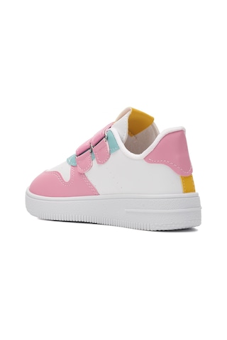 Nstil Zl001 Rahat Hafif  Günlük Çocuk Bantlı Spor Ayakkabı - Beyaz - Pembe- Mor