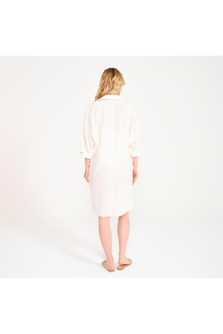 Miespiga Keten Plaj Elbisesi Krem - M - L Krem