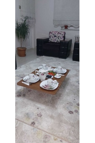 Yeni Model Dikdörtgen Yer Sofrası 60 110 Ahşap