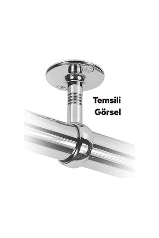 Badem10 Askı Flanşı Oval Dolap Boru Sabitleme Kıyafet Elbise Askı Flanş Aparatı Krom 75x25 Mm 2 Ade Sku: Smg8690010219374 Diğer