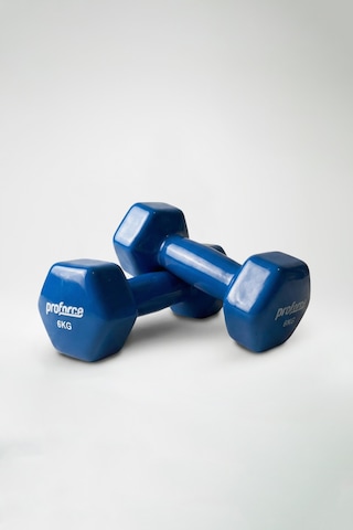 Proforce Vdb Dışı Vinil Kaplı Çelik Döküm Ağırlık Dambıl Mavi 6 KG