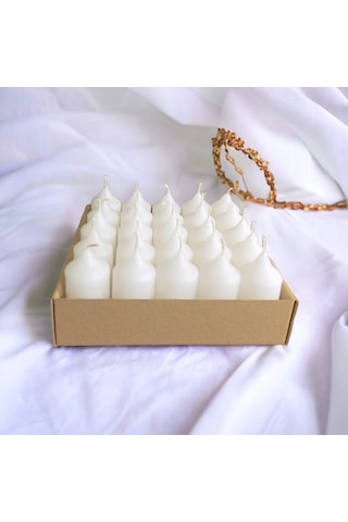 Bar Mum 25li Paket Beyaz Beyaz Bar Mum 25li Paket Beyaz Beyaz