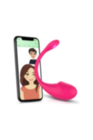 Pembe Tilki Telefon Kontrollü Yumurta Vibratör Pembe 7 Cm