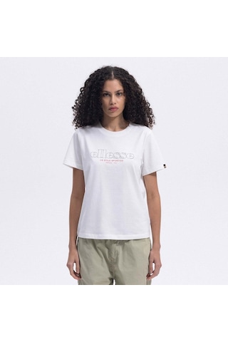 Ellesse Ef445-of Bisiklet Yaka Kadın T-shirt - Kırık Beyaz