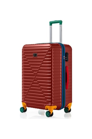 Louisiana Polo Orta Boy %100 Polikarbon Valiz 4x2 Teker Bordo 1088 Bordo