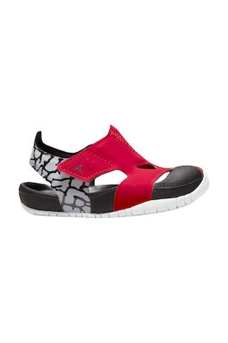Nike Jordan Flare Cırtlı Bebek Sandalet Siyah Bordo Siyah - Kırmızı